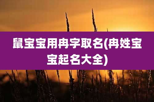 鼠宝宝用冉字取名(冉姓宝宝起名大全)