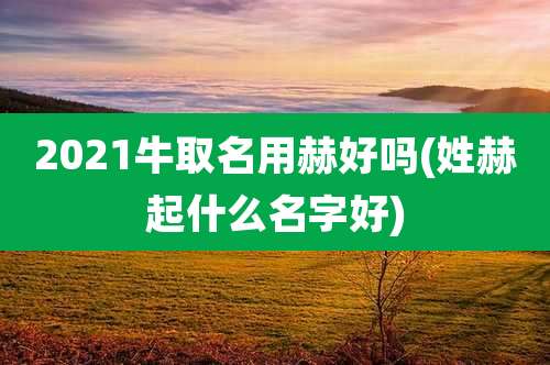 2021牛取名用赫好吗(姓赫起什么名字好)
