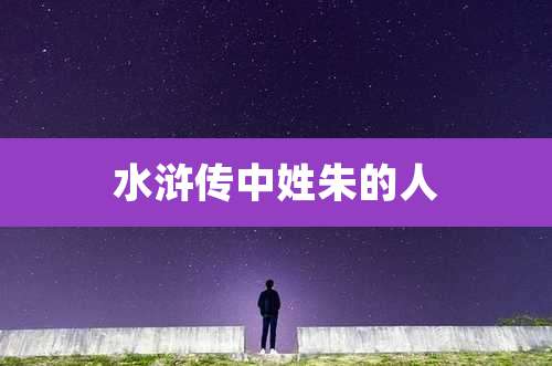 水浒传中姓朱的人