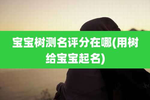 宝宝树测名评分在哪(用树给宝宝起名)