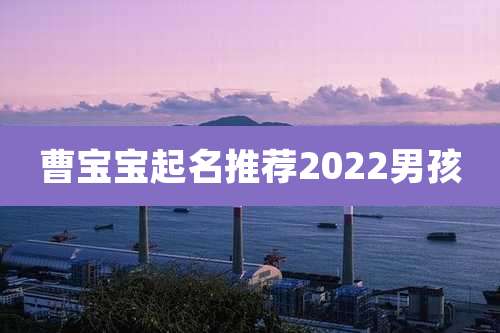 曹宝宝起名推荐2022男孩