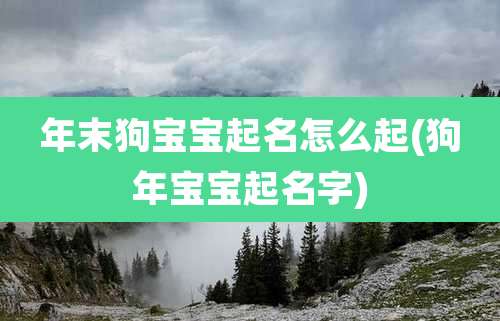 年末狗宝宝起名怎么起(狗年宝宝起名字)