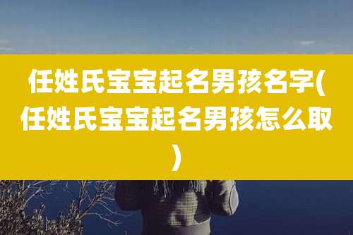 任姓氏宝宝起名男孩名字(任姓氏宝宝起名男孩怎么取)