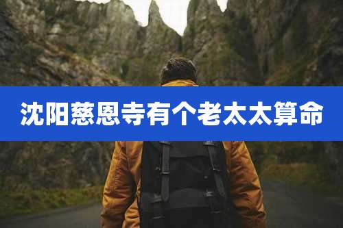 沈阳慈恩寺有个老太太算命