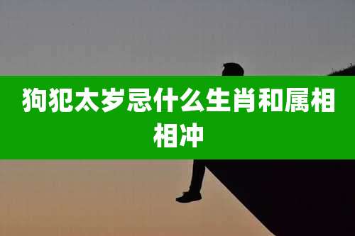 狗犯太岁忌什么生肖和属相相冲