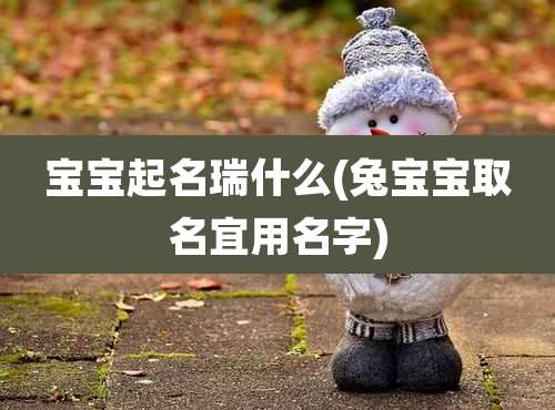 宝宝起名瑞什么(兔宝宝取名宜用名字)