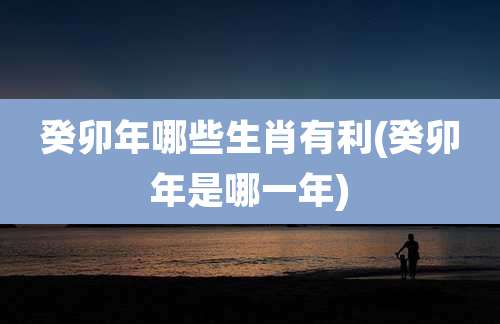 癸卯年哪些生肖有利(癸卯年是哪一年)