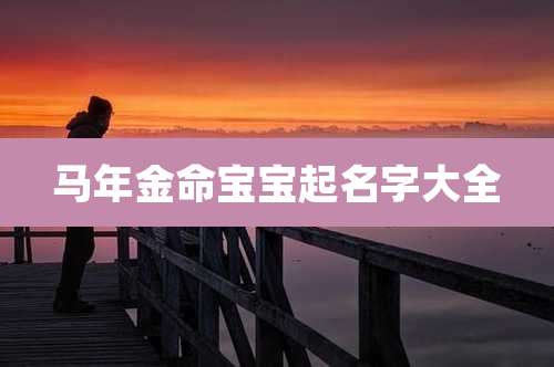 马年金命宝宝起名字大全
