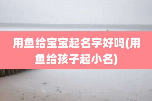 用鱼给宝宝起名字好吗(用鱼给孩子起小名)