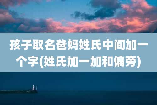 孩子取名爸妈姓氏中间加一个字(姓氏加一加和偏旁)