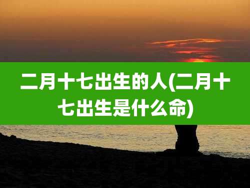 二月十七出生的人(二月十七出生是什么命)