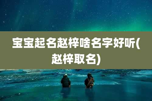 宝宝起名赵梓啥名字好听(赵梓取名)