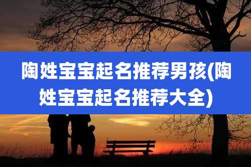 陶姓宝宝起名推荐男孩(陶姓宝宝起名推荐大全)