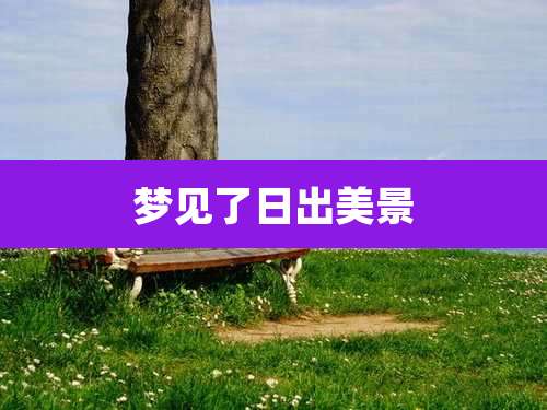 梦见了日出美景