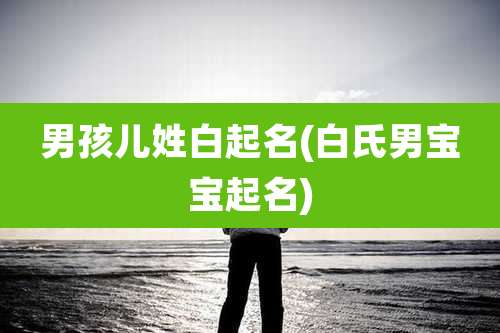 男孩儿姓白起名(白氏男宝宝起名)