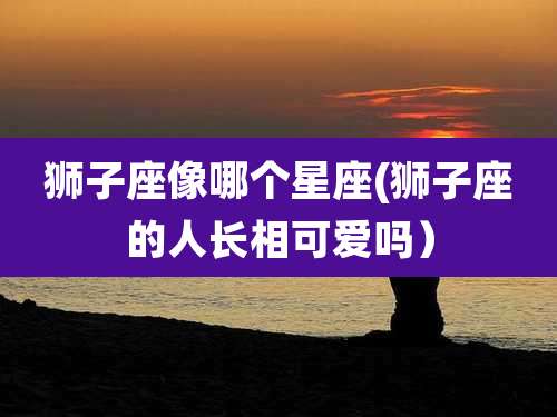 狮子座像哪个星座(狮子座的人长相可爱吗）