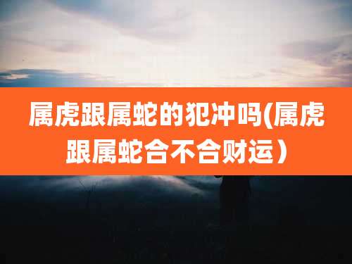 属虎跟属蛇的犯冲吗(属虎跟属蛇合不合财运)