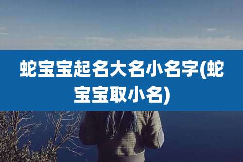 蛇宝宝起名大名小名字(蛇宝宝取小名)