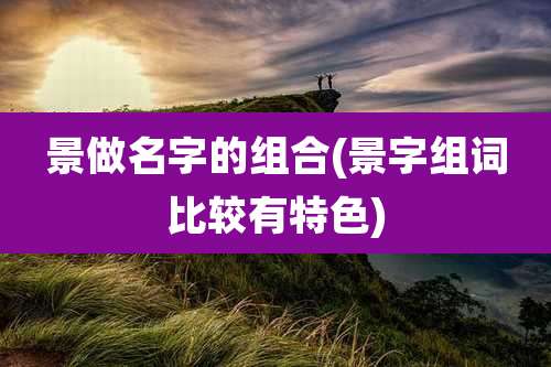 景做名字的组合(景字组词比较有特色)