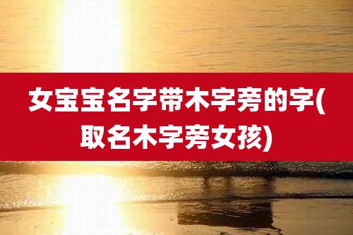 女宝宝名字带木字旁的字(取名木字旁女孩)