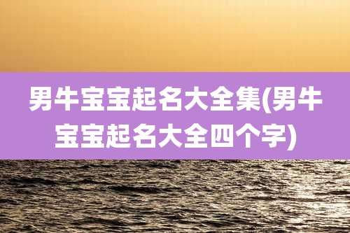 男牛宝宝起名大全集(男牛宝宝起名大全四个字)