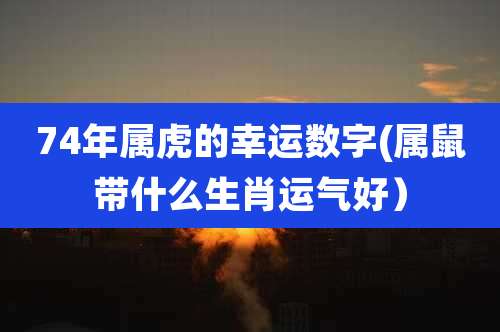 74年属虎的幸运数字(属鼠带什么生肖运气好)