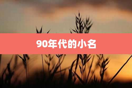 90年代的小名
