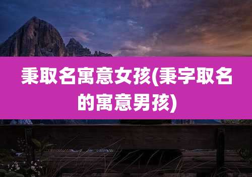 秉取名寓意女孩(秉字取名的寓意男孩)