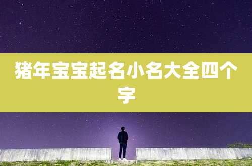 猪年宝宝起名小名大全四个字