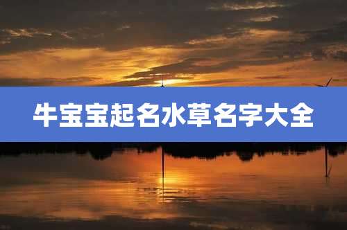 牛宝宝起名水草名字大全
