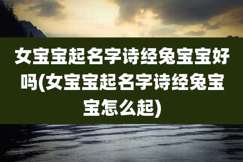 女宝宝起名字诗经兔宝宝好吗(女宝宝起名字诗经兔宝宝怎么起)