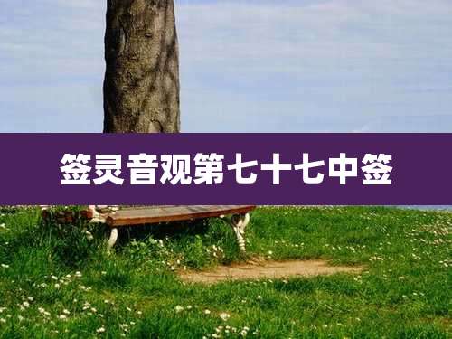 签灵音观第七十七中签