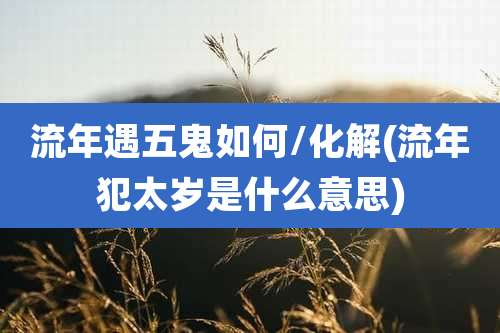 流年遇五鬼如何/化解(流年犯太岁是什么意思)