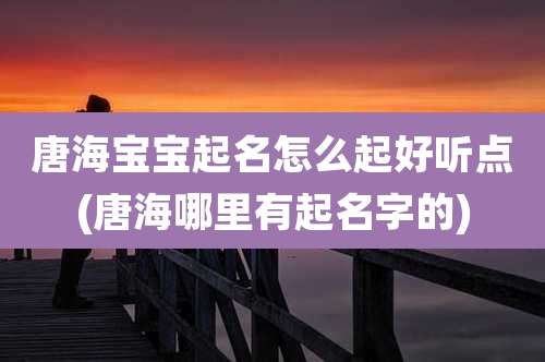 唐海宝宝起名怎么起好听点(唐海哪里有起名字的)