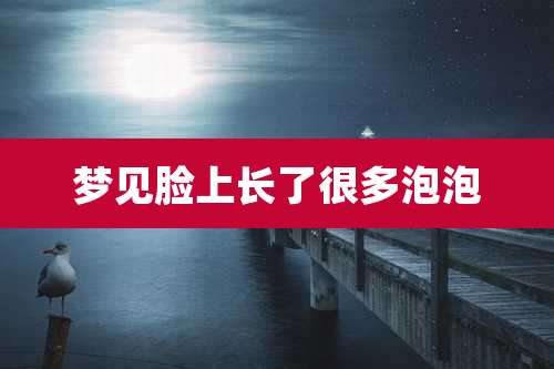 梦见脸上长了很多泡泡