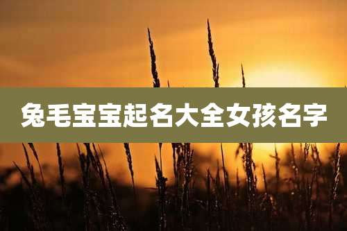 兔毛宝宝起名大全女孩名字