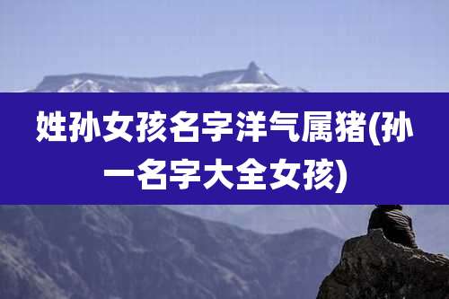 姓孙女孩名字洋气属猪(孙一名字大全女孩)