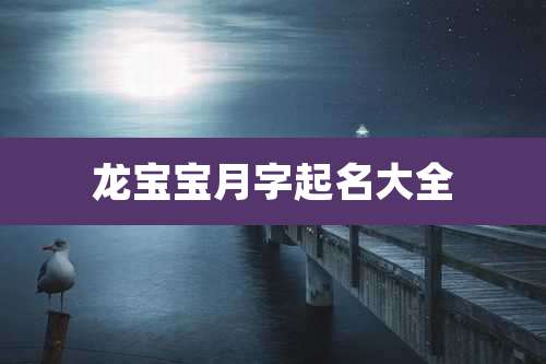 龙宝宝月字起名大全