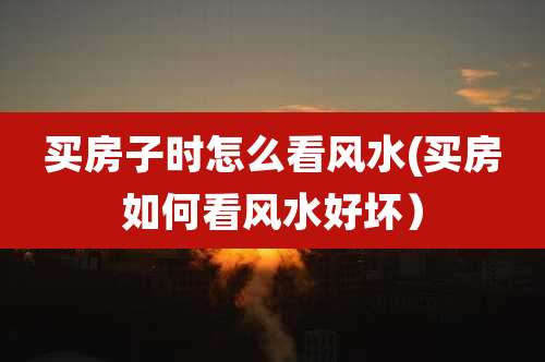 买房子时怎么看风水(买房如何看风水好坏）