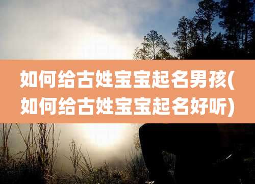 如何给古姓宝宝起名男孩(如何给古姓宝宝起名好听)