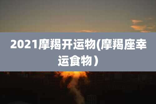2021摩羯开运物(摩羯座幸运食物)