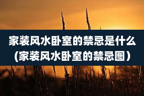 家装风水卧室的禁忌是什么(家装风水卧室的禁忌图）