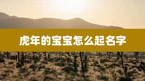 虎年的宝宝怎么起名字
