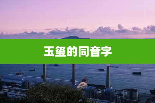 玉玺的同音字