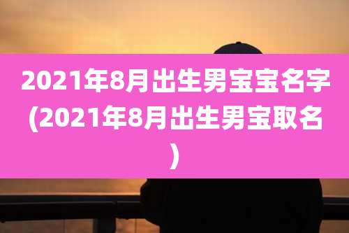 2021年8月出生男宝宝名字(2021年8月出生男宝取名)