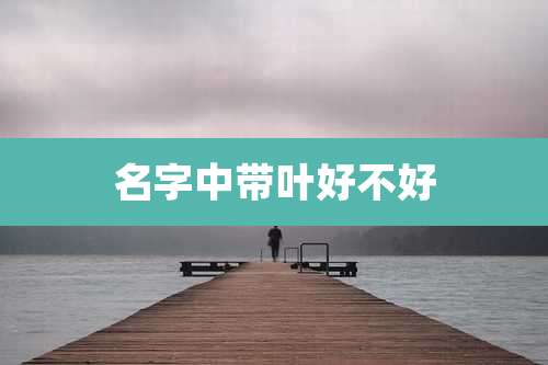 名字中带叶好不好