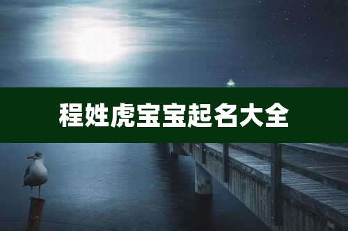 程姓虎宝宝起名大全