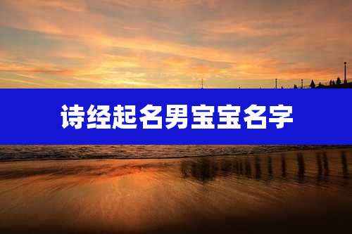 诗经起名男宝宝名字