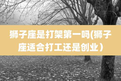 狮子座是打架第一吗(狮子座适合打工还是创业)