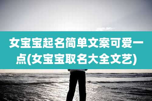 女宝宝起名简单文案可爱一点(女宝宝取名大全文艺)
